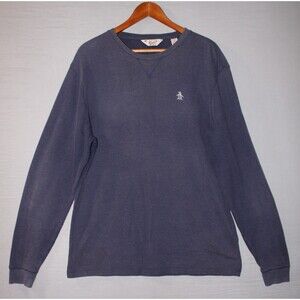 Original Penguin Munsingwear Crew Neck Stitched Logo Sweatshirt Faded Blue XXL
